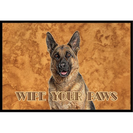 Carolines Treasures German Shepherd Wipe your Paws Indoor or Outdoor Mat CA75521